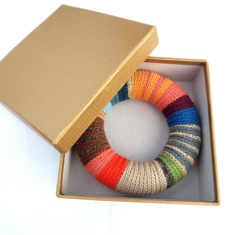 Crochet bangle - Colorful bracelet