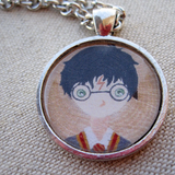 Harry potter mini painting pendant necklace